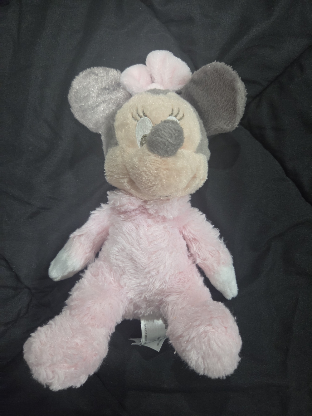 Disney Pink Minnie Mouse Plush with Gray Accents